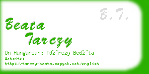 beata tarczy business card